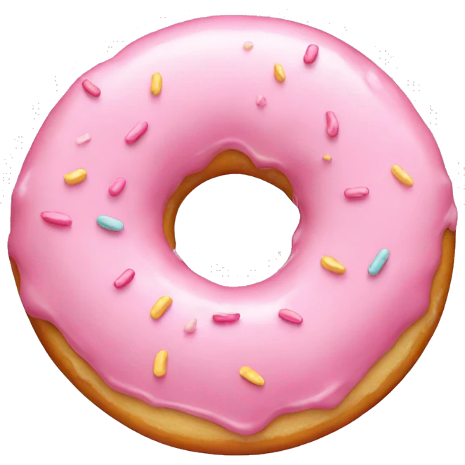 Pastel pink donut emoji