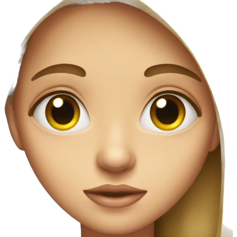 Girls face with L in her eyes emoji
