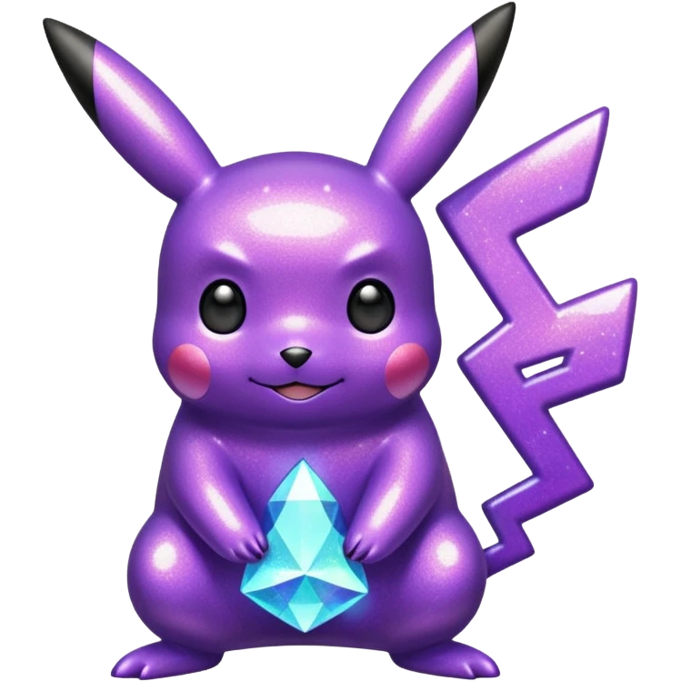 glitter purple pikachu emoji