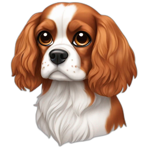 Cavalier King Charles chien tricolore  emoji