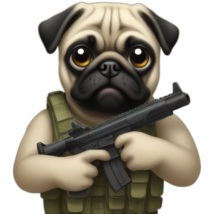 pug playing counter strike emoji