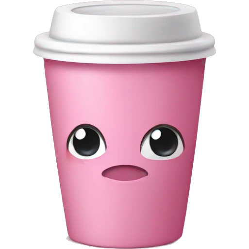 Pink coffee emoji