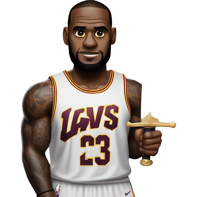 LeBron James with sword emoji