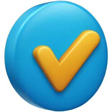 blue tic emoji