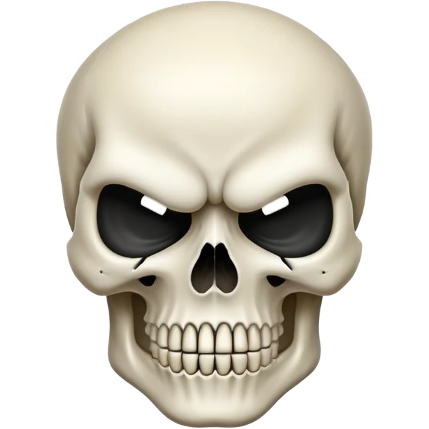 Skull face angry emoji