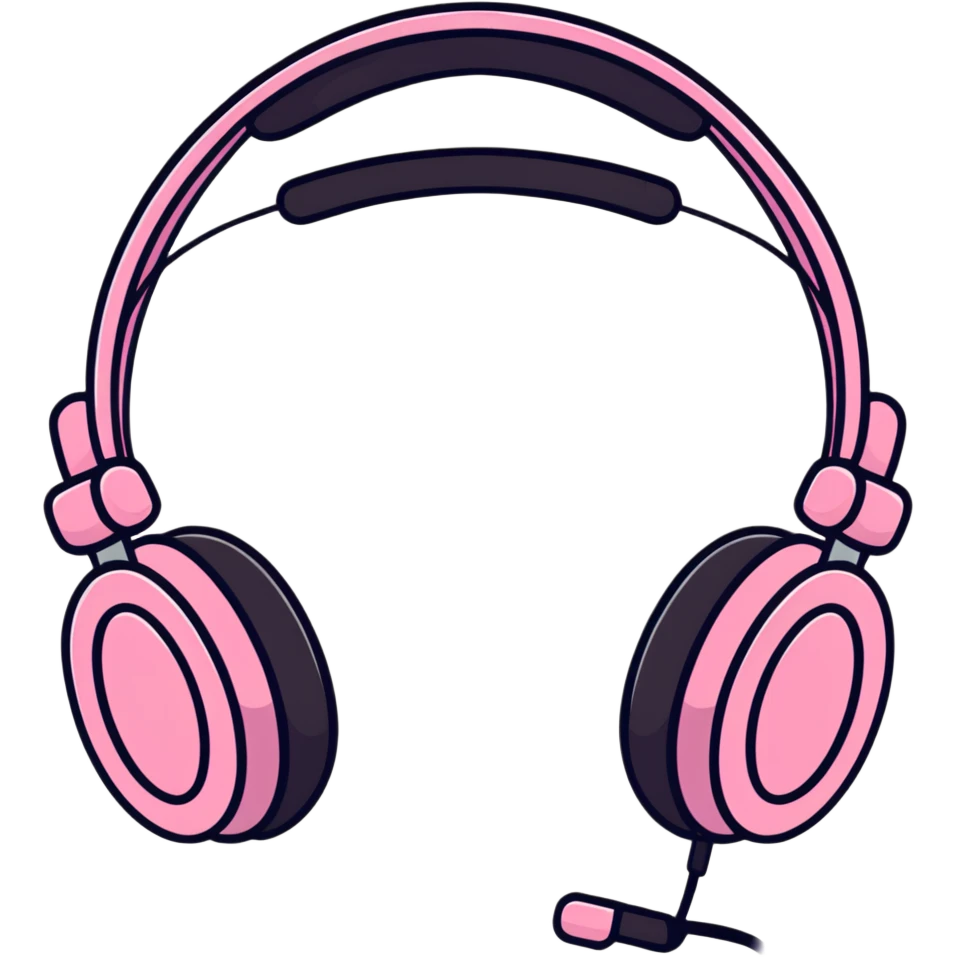 pink gothic headphones emoji