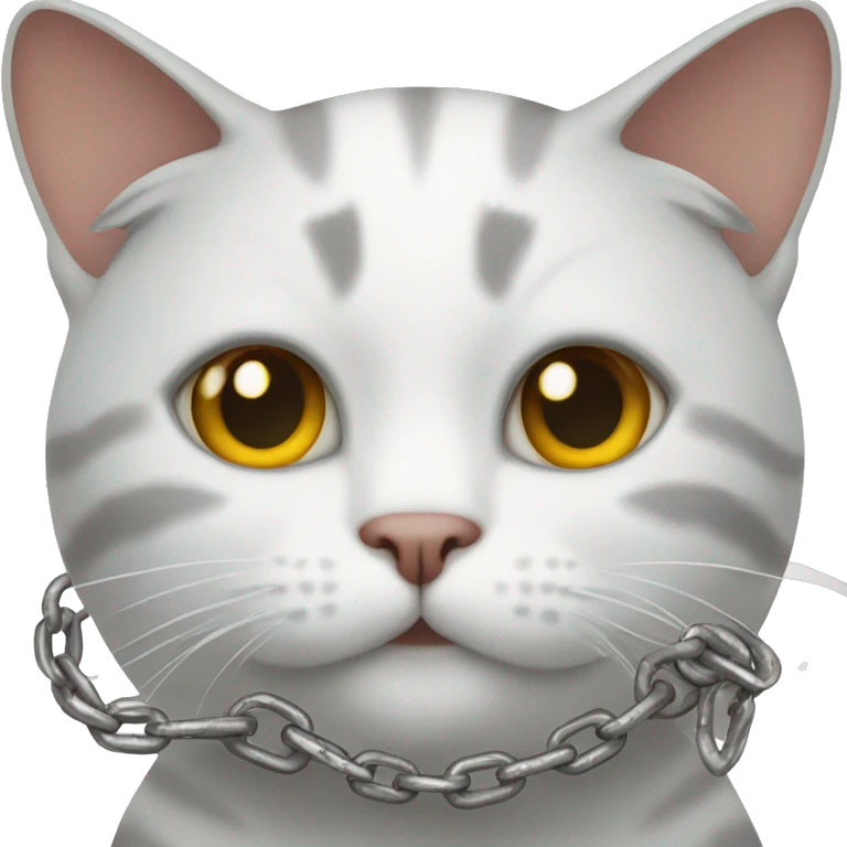 Cat with a chain emoji