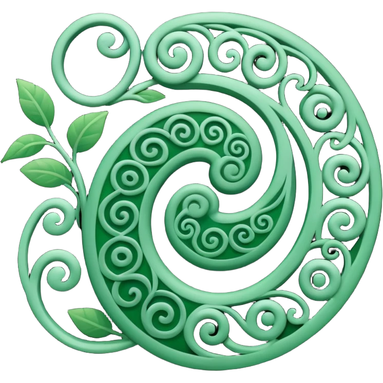 Unity Māori koru design at top emoji