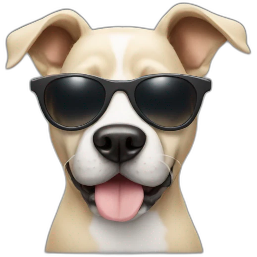 Dog with sunglasses emoji