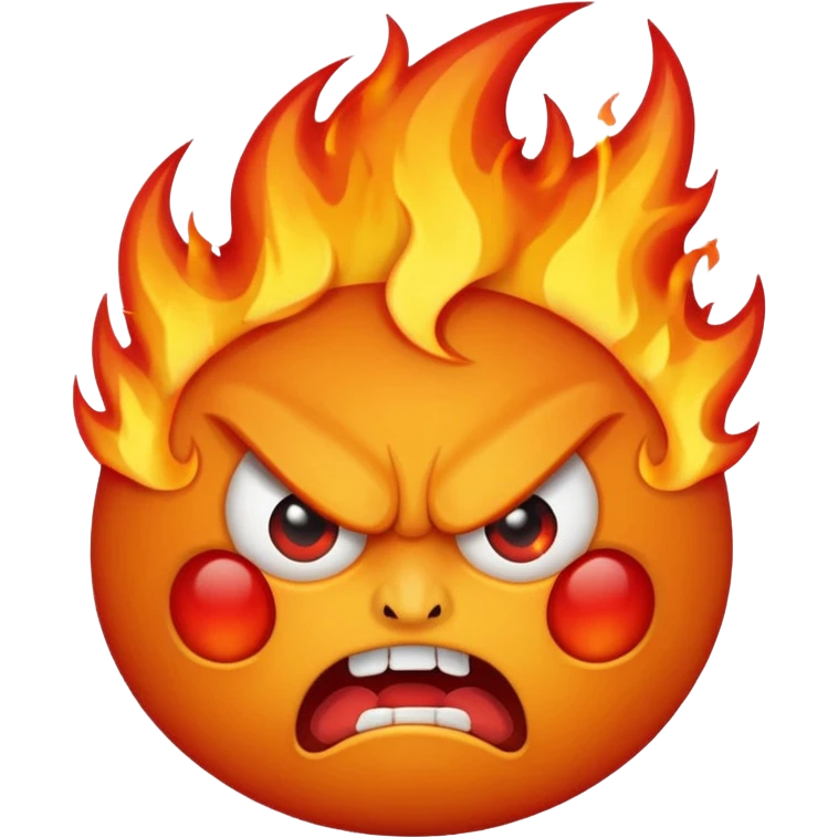 Fire emoji angry face emoji