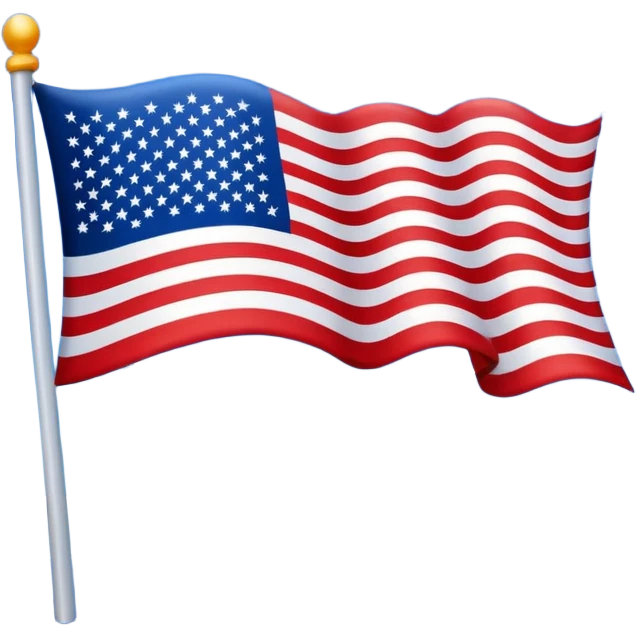 A waving American flag emoji