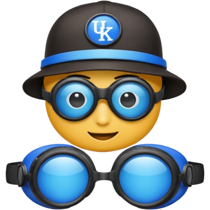 make this emoji with a kentucky hat and three goggles emoji