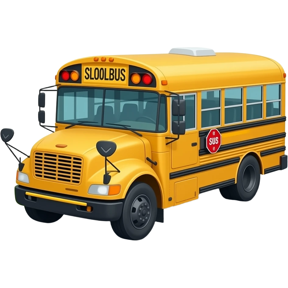 yellow school bus emoji