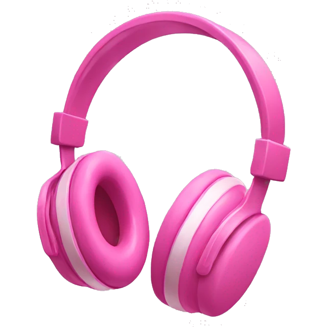 pink headphones with a bow emoji