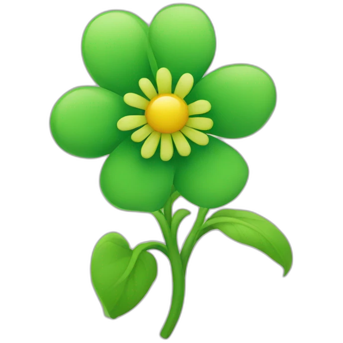 A green flower emoji