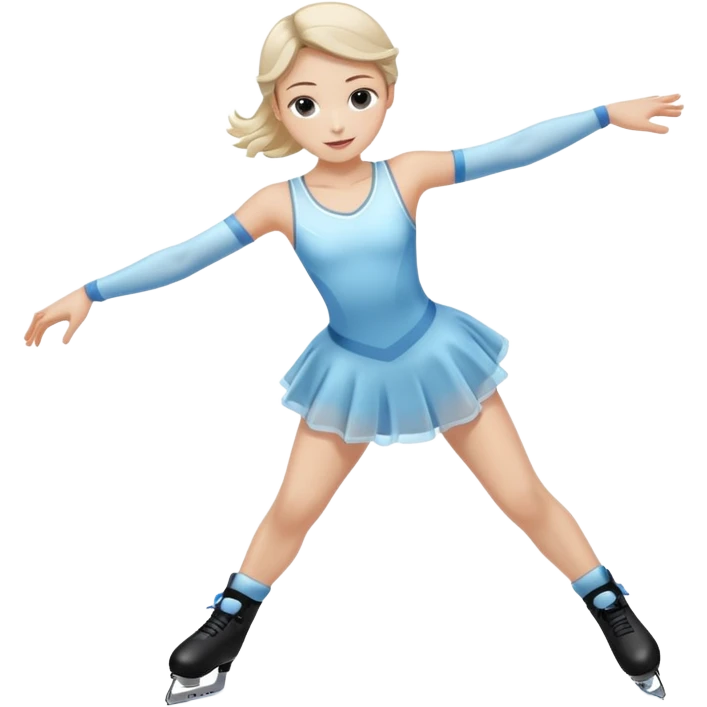 figure skating on ice
 emoji