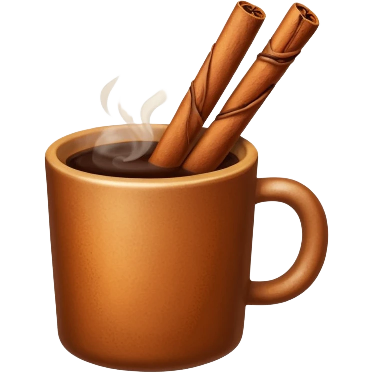 cinnamon stick with a cup of coffee emoji