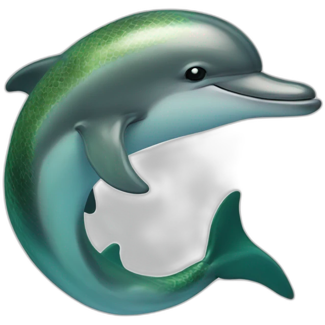 Dolphin merged with snake emoji