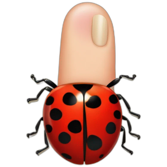 finger with ladybug emoji