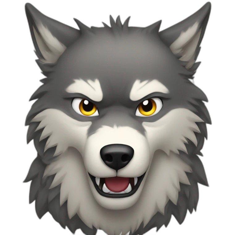 Body of angry wolf emoji