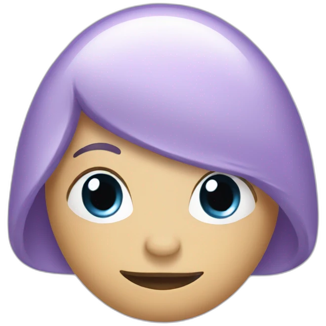 Lilac balloon without eyes emoji