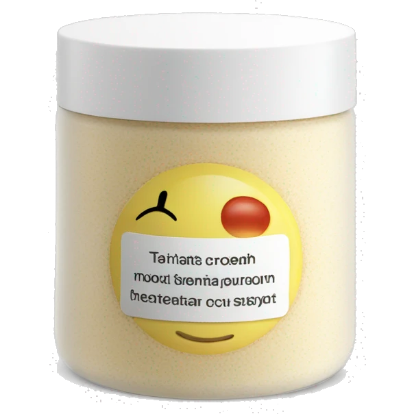 body scrub pot with label emoji