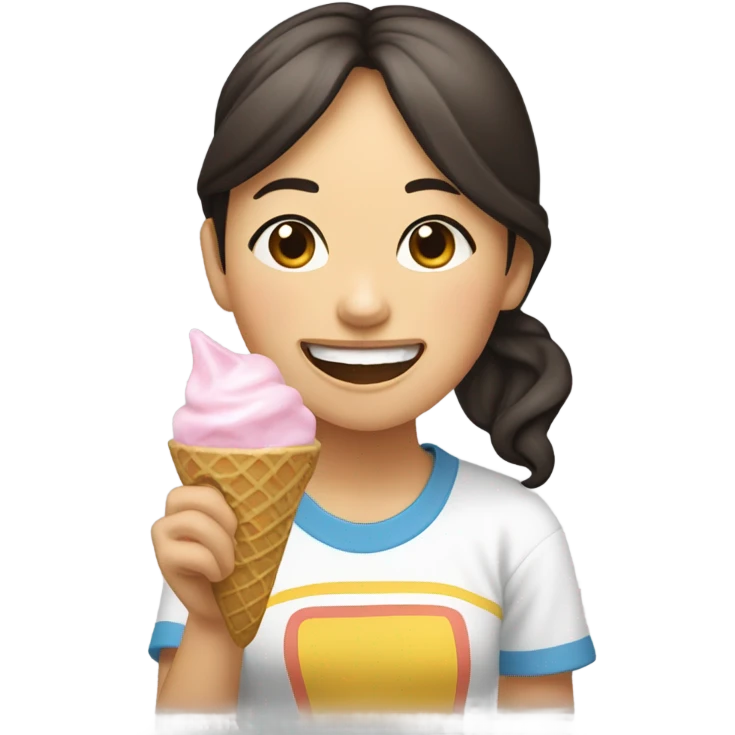 abby chau eating ice cream emoji