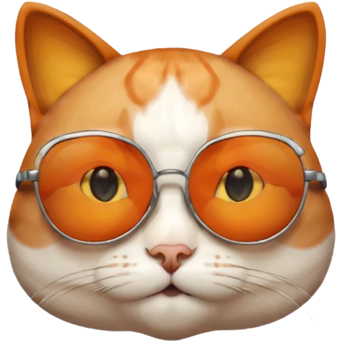 Orange and white cat with sunglasses emoji