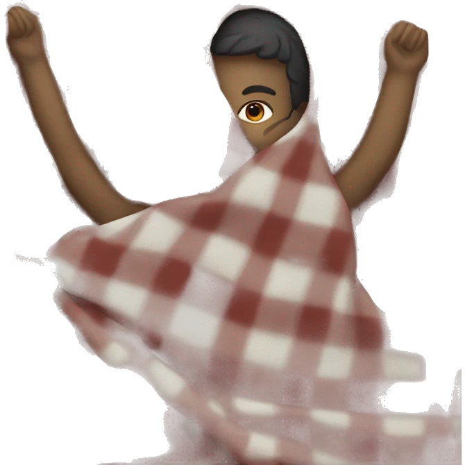 Person with a blanket  emoji