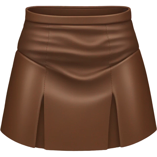 Mini Brown leather skirt  emoji