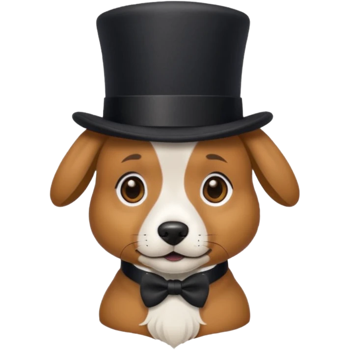 Dog in top hat emoji