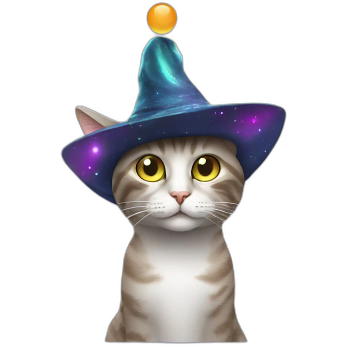 Cat with alien hat emoji