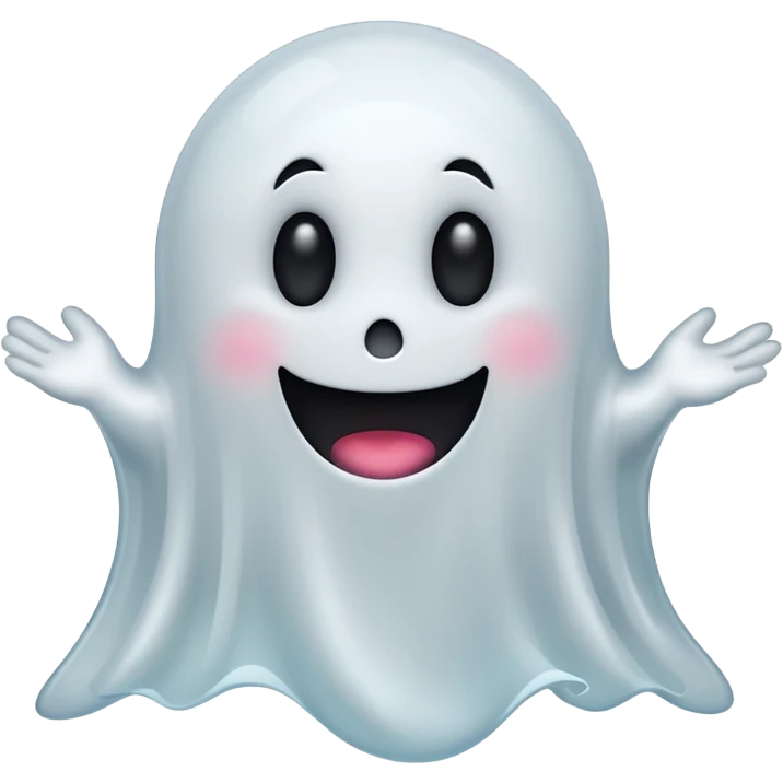 cute creepy smiley ghost emoji