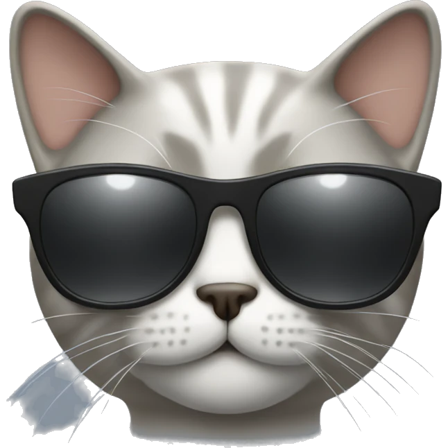Cat with sunglasses emoji