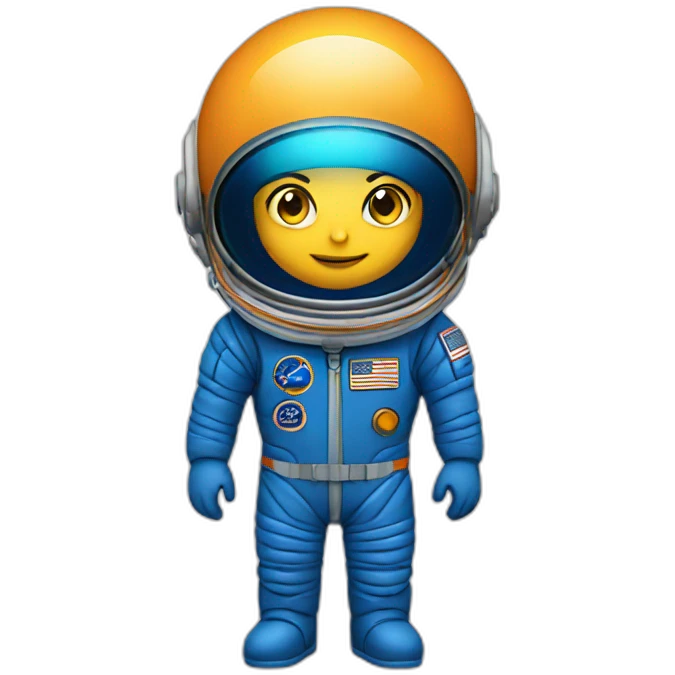 Space explorer with blue spacesuit emoji