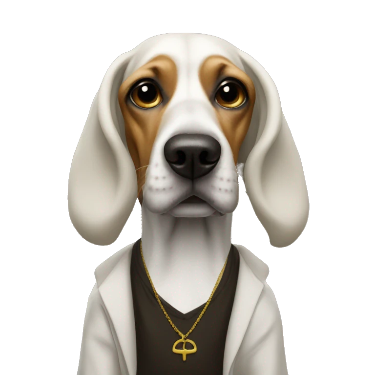dog dressed as snoop dog the rapper  emoji