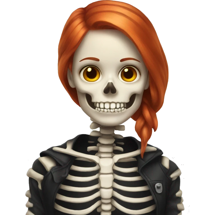 Redhead Skeleton girl emoji