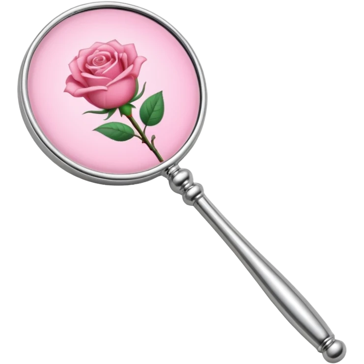 hand mirror, polished silver chrome, erotic vanity aesthetic emoji