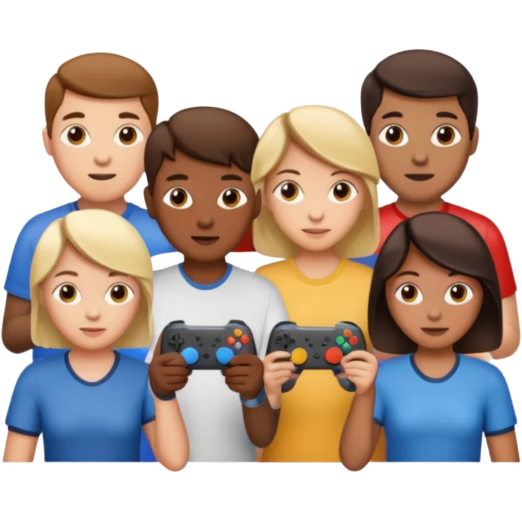 game controller for multiplayer session with people emoji