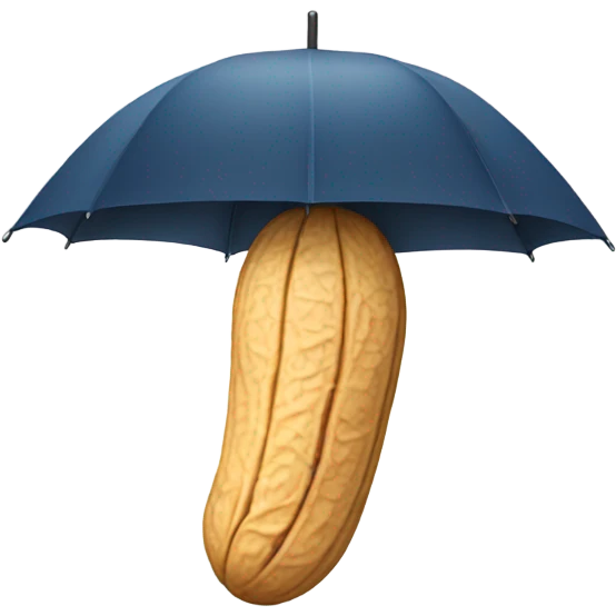 Peanut with umbrella emoji