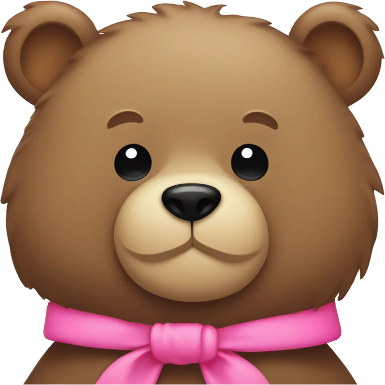 bear with a pink bow around the neck emoji