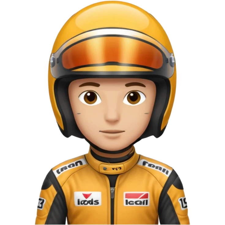 motorcycle racer with full face helmet emoji