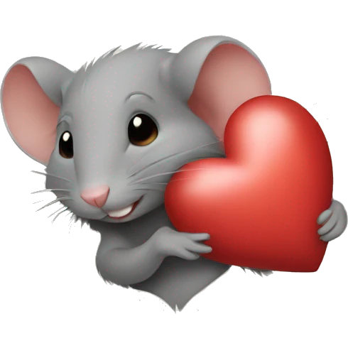 thankful rat heart emoji