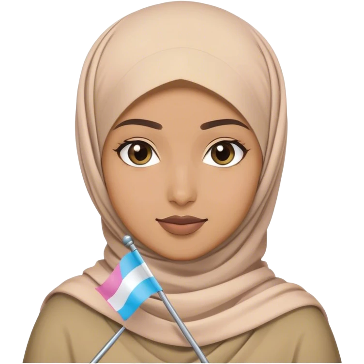 Muslim hijabi girl trans flag emoji