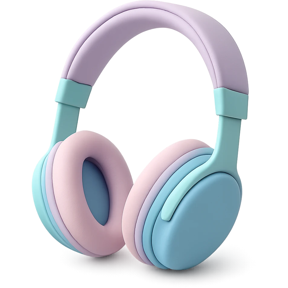 aesthetic pastel headphones emoji