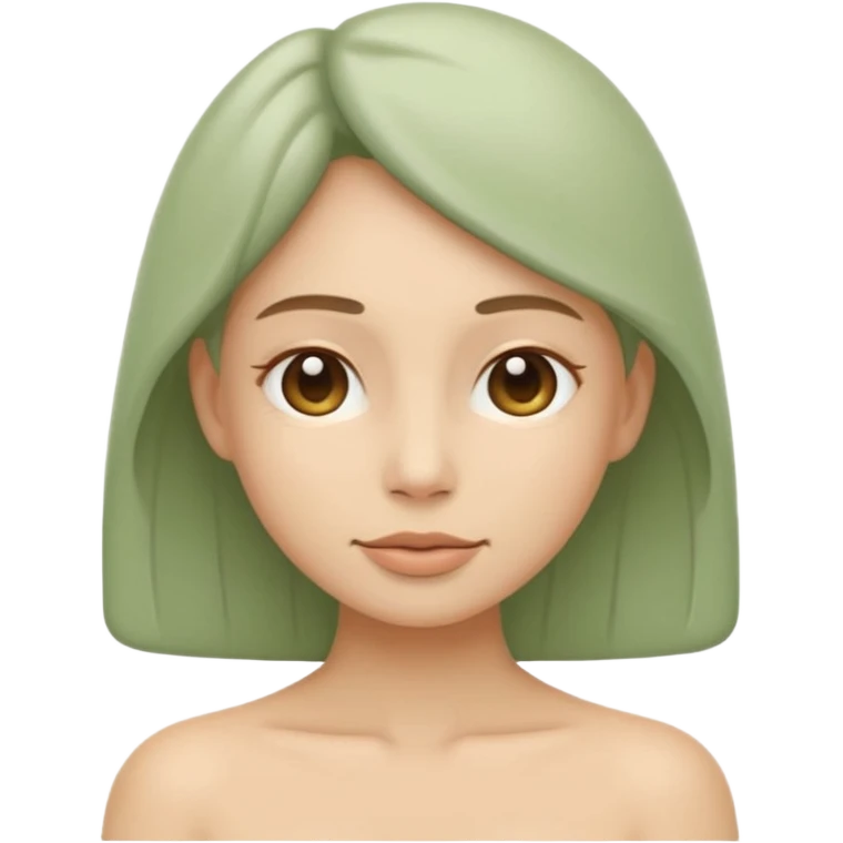 Minimal wellness emoji representing tighter skin and firmness,
subtle lifting effect, smooth contours, calm and natural,
no beauty or cosmetic symbols, soft sage green color palette emoji
