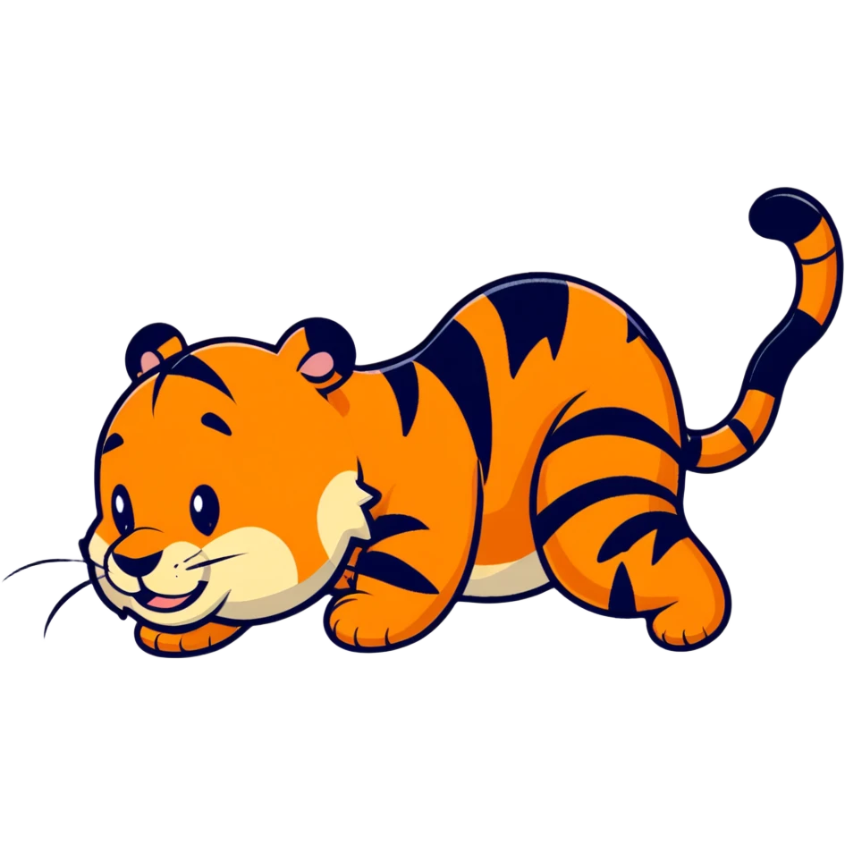 Tigger from Winnie the Pooh, bouncy and cheerful emoji
