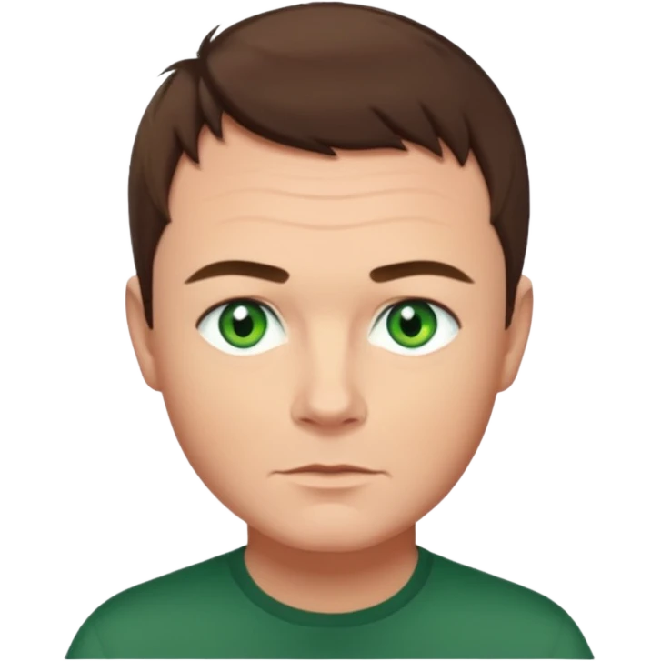 Tony Mortimer with green eyes emoji