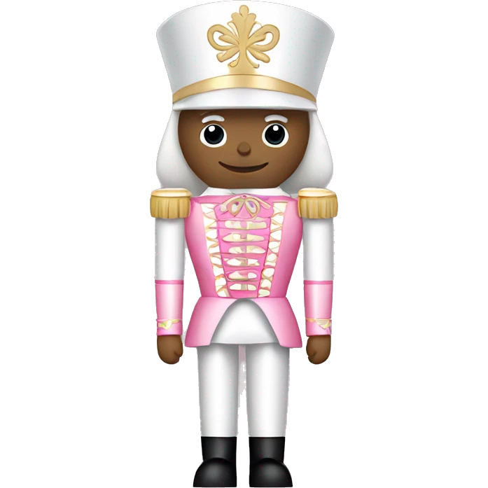 white and baby pink nutcracker emoji