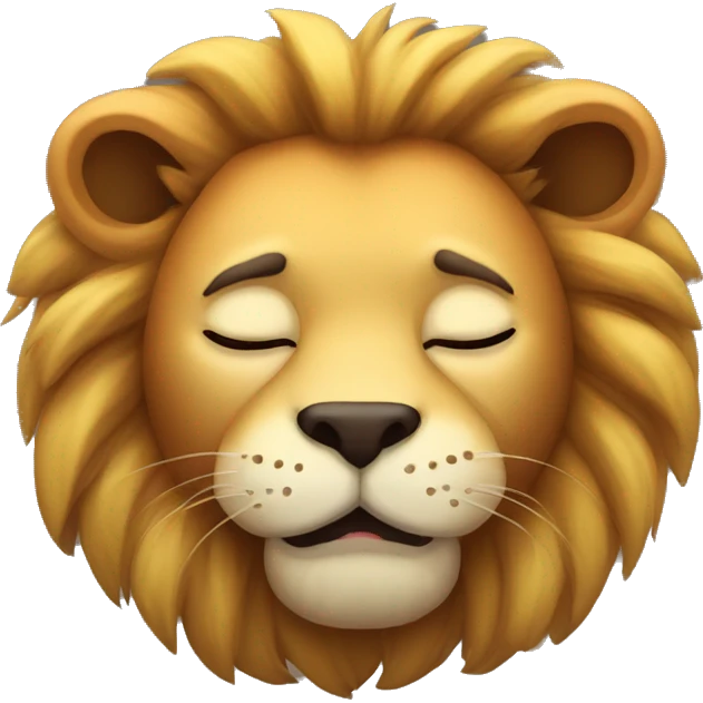 Lion about to sleep emoji